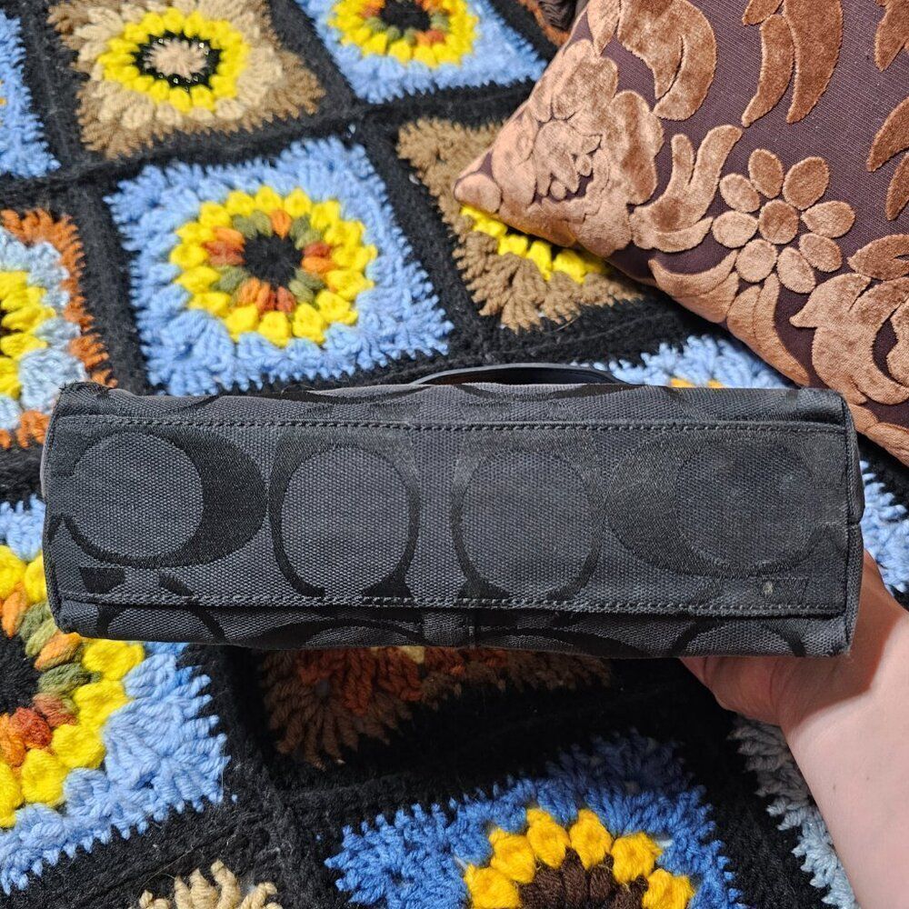 Coach y2k Anniversary Near Vintage Baguette Shoulder Bag in Black with Lurex - Picture 5 of 6
